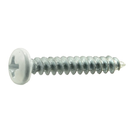 Midwest Fastener Sheet Metal Screw, #8 x 1 in, Painted Steel Pan Head Phillips Drive, 100 PK 53800